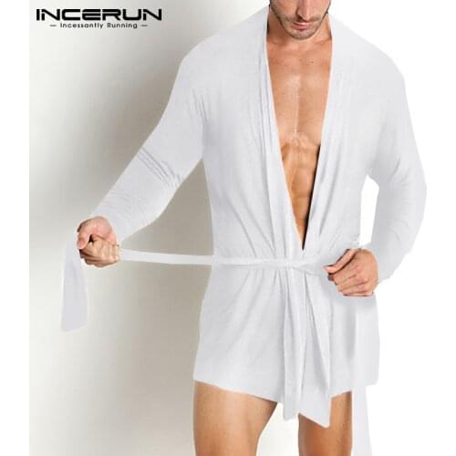 INCERUN Men's Dressing Gowns
