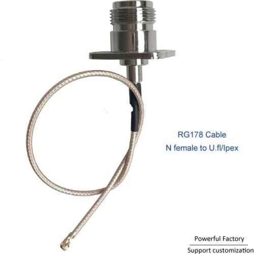 Customized Patch cord 20cm 30cm Screw mounting N female to Ipex U.fl RG178 Cable 1PCS