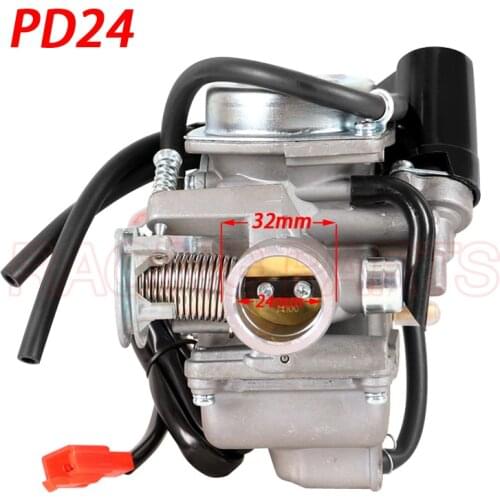 Keihin CVK Carburetor Carb with Electric Choke GY6 125cc 150cc Scooter Moped Buggy152QMI 157QMJ ATV Go-kart Engine (PD24J)