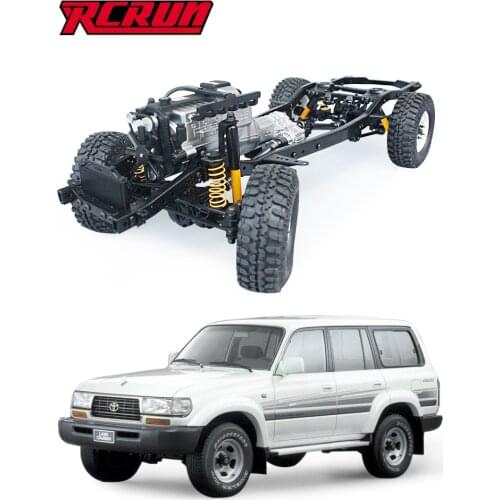 RCRUN Ultra Realism Scale LC80 Metal Chassis Frame Builders Kit Adjustable Wheelbase for 1/10 RC Crawler Off-Road Truck Model