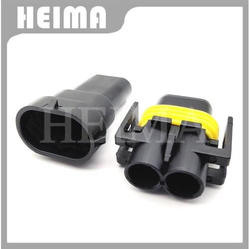 10/20/30 sets kit Delphi 2 Pin way male female waterproof fog lamp light xenon plug H8 H9 880 H11 Lamp Socket connector 12124819