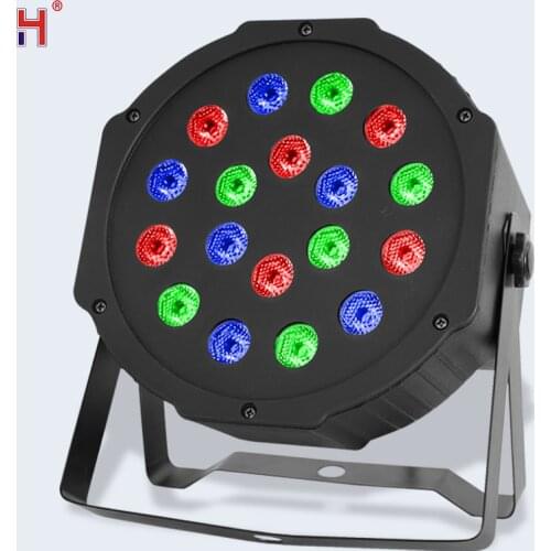 6pcs/Lot 18X3W RGB LED Par Lights Sound Control Dj Disco Bar Projector Stage Light Large