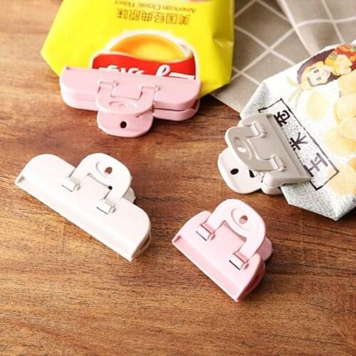 BF040 2pcs Multi-use Bag Clip, Bread Tie, Food Saver food grade Silicone Bag Ties 6*5cm