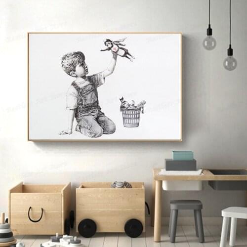 Banksy Game Changer Nurse Tribute Wall Art Canvas Painting Poster and Pictures for Office Hospital Living Room Bedroom Decor