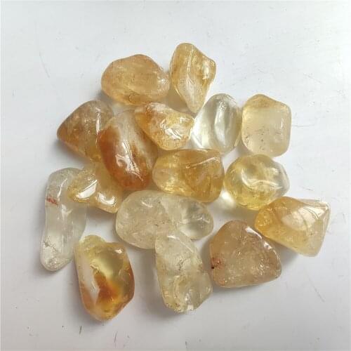70-80g Natural Brazil Raw Yellow Citrine Quartz Crystal Polished Gravel Specimen Natural Stones and Minerals Fish Tank
