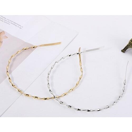 10pcs 5pcs Metal Twist Headband Base Hairband Wire Rims Hoop for Headwear DIY Bride Wedding Hair Jewelry Making Accessories