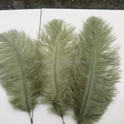 Wholesale 10pcs Beautiful High Quality Army Green Ostrich Feathers 6-8 Inches/15-20 CM For Party/Wedding Decoration