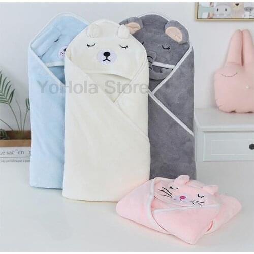 Newborn Baby Swaddle Wrap Super Soft Infant Newborn Baby Products Blanket & Swaddling Wrap Blanket Cute Animal Sleepsack