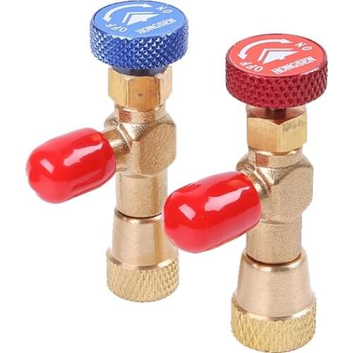 2pcs Safety Valve R410A R22 Air Conditioning Quick Coupler Connector Adapters Copper Alloy Cn(origin) HOWHI