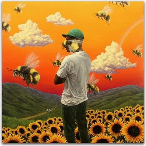 Posters and Prints Tyler the Creator Flower Boy Hip Hop Album Cover Art Poster Canvas Painting Home Decor frame