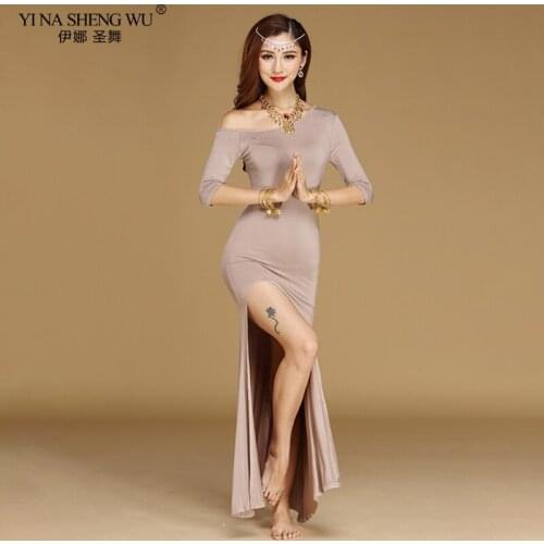 New Women Dancewear Belly Dance Dresses Modal Outfit Sundress Girls Practice Costume Bellydance Long Dress With underpants Women
