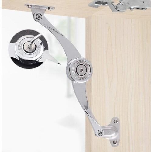 Zinc Alloy Cabinet Cupboard Door Adjustable Polishing Hinge Furniture Lift Up Strut Lid Flap Stay Support Hinge
