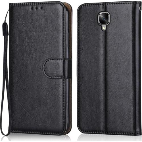 Luxury Leather Case for On OnePlus 3 Wallet Stand Flip Case Phone Bag With Strap