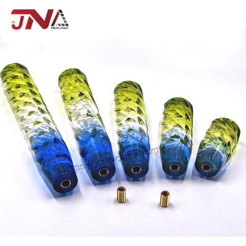 JDM 25/30 cm Yellow Transparent Blue Acrylic Gear Shifter Bubble Crystal Shift Knob