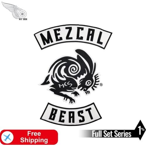 Rabbit Embroidery Patch Motorcycle Biker Full Set Handmade Applique Iron on For Clothing Diy Patches Cool Rider Accessories