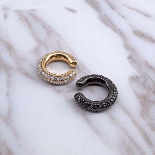 UMGODLY 1PC Clip Earring Fashion Women Blace Color Mono Simple Ear Bone Cuff No Pierced Pave Zirconia