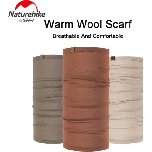 Naturehike Wool Warm Turban Outdoor Sports Scarf Face Mask Bib High Elasticity Soft Breathable Cycling Running Equipment