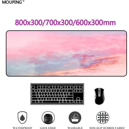 Cute Pink Mouse Pad Slipmat Re Zero Black Mausepad Anime Girl Gaming Accessories Deskmat Gamer Keyboard Mat 800x300 DropShipping