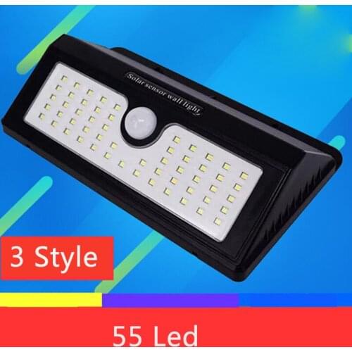 Solar Light Bulb 55Leds Solar Lamp Outdoor For Garden Gecoration Led Solar Waterproof PIR Motion Sensor Night Light Wall Light
