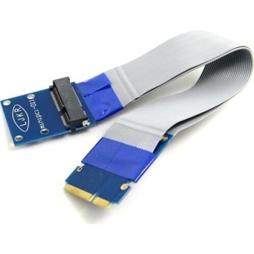 Cablecc Flexible Mini PCI Express PCI-e Card Extender 52pin M to Female Extension Cable