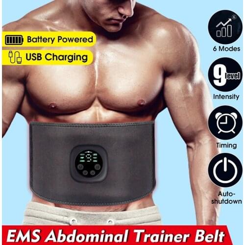 Intelligent EMS Fitness Trainer Belt LED Display Electrical Stimulator Abdominal Muscle Sticker Training Device Home Gym