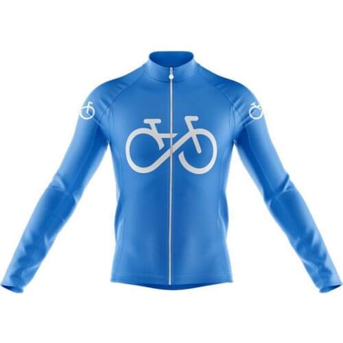 Mountain bike Cycling jacket Cycling Jersey Long Sleeves Road Bike Tops MTB Blue Cycle Jersey Shirt camisa ciclista masculino
