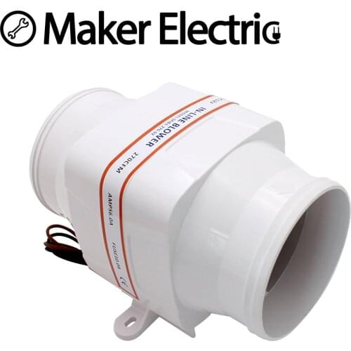 Air Blower Marine Boat 12V 4" In Line Bay Bilge Vent Fan Ventilation 270CFM