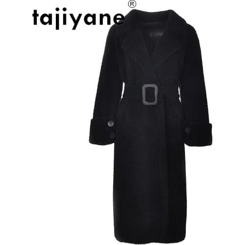 Winter Women Coats 2021 Real Fur Coat Womens 100% Wool Jacket Woman Sheep Shearing Long Jackets Abrigo Mujer TN1632