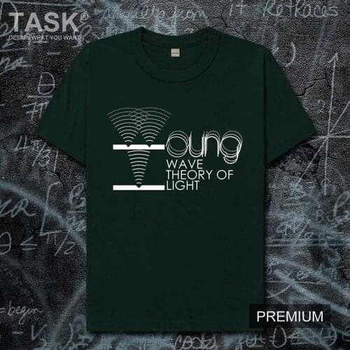 Celebrity Thomas Young United Kingdom Doctors physicist Generalist art Wave theory of light Tide theory t shirt Short sleeve 01