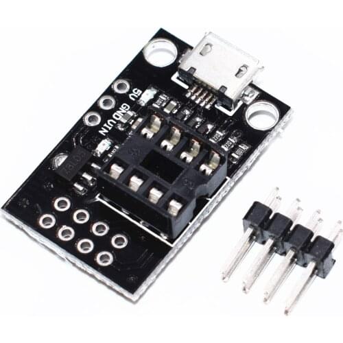 10pcs A51 Pluggable Development Board For ATtiny13A/ATtiny25/ATtiny45/ATtiny85 Programming Editor Micro Usb Power Connector