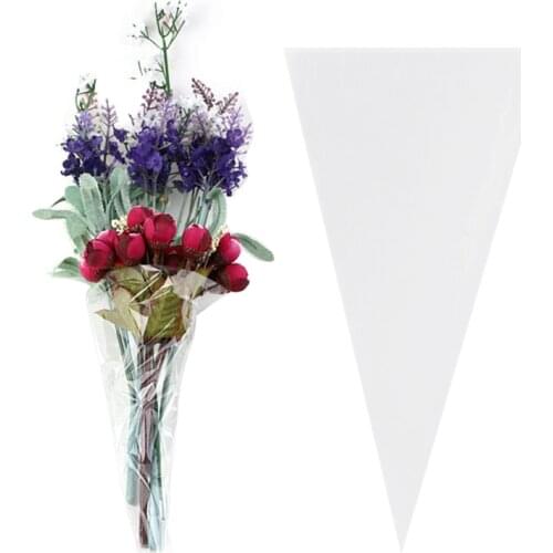 100pcs/Bag Candy Bag Transparent Triangle Plastic Bags For Candy Cookie Packaging Cellophane Bag Wedding Party Gift Bag