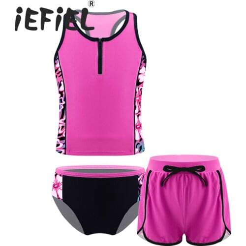 2021 Kids Girls Children 3PCS Swimsuit Beachwear Sets Outfits Childrens Swimwear 4-16 Years Girls Bathing Suit Swimwear Outfits