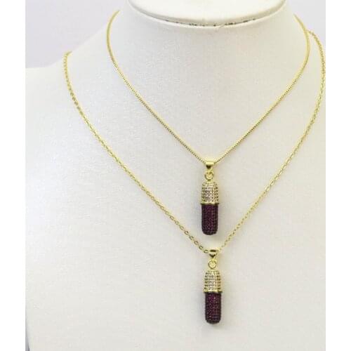 5Pcs Zircon Capsule pendant Zircon Capsule Jewelry Pendant Jewelry Accessories Jewelry Necklace 7422