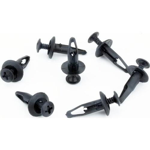 50Pcs 6.5mm Car Bumper Fender Fastener for Chrysler Ford Mondeo Fiesta Focus Auto Plastic Screw Rivet Fixing Clip Cover