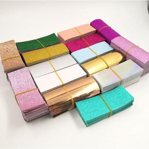 50pcs Glitter Background Paper for 11x5cm Sliding Cases Professional Packaging Accessories for Eyelash Case