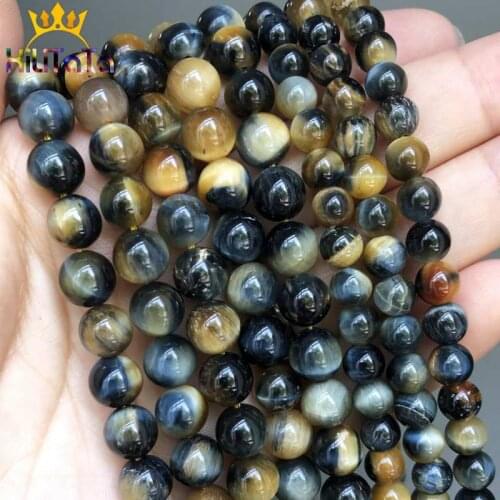 AAA Natural Yellow Tiger Eye Stone Beads Round Loose Spacer Beads For Jewelry Making DIY Bracelets Necklace Charm 15'' 6/8/10mm
