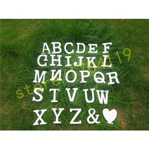 Standing 10cm Artificial Wood wooden white Letters for decorations Wedding Decorations Home Decorations Brithday letter