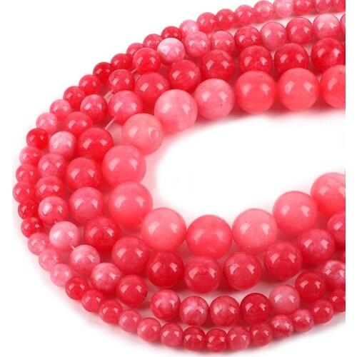 6 8 10 12mm Natural Stone Beads Red Stripes Rhodochrosite Round Loose Beads For DIY Necklace Bracelet Jewelry Making