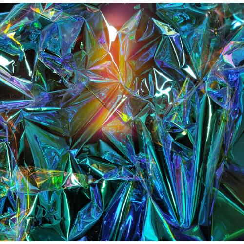 Colored Window Film SUNICE Glass Self-adhesive Window Film Chilly Dichroic Glass Sticker Shop Home Office Party Festival Decor