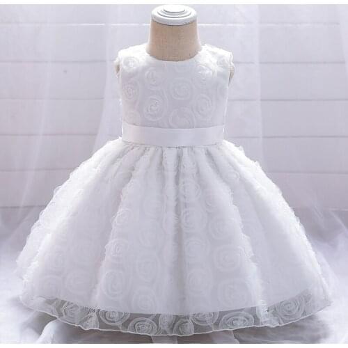 Newborn Flower Girls Wedding Dress Baby Girls Christening Lace Dresses for Party Occasion Prom Kid 1st Birthday Photograph Dress