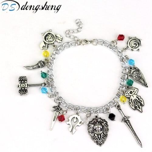 Dongsheng Fashion Bracelet WOW Charm Bracelet Hammer Zinc Alloy Metal Bracelet for Women Vintage Retro Bracelet Accessories