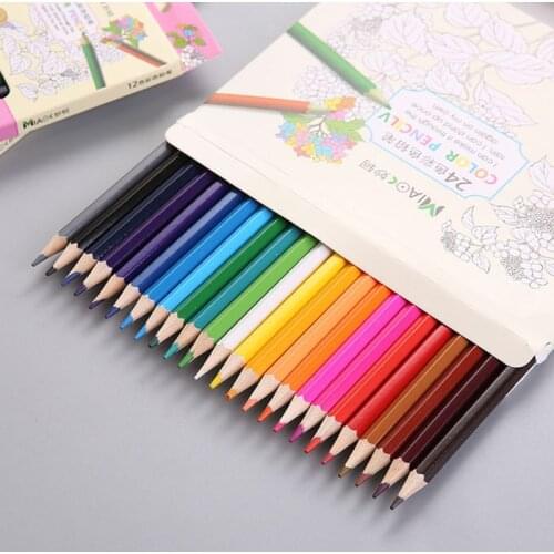 12/24 Colour Pencils Natural Wood Colored Pencils Drawing Pencils For School Office Artist Painting Sketch Supplies