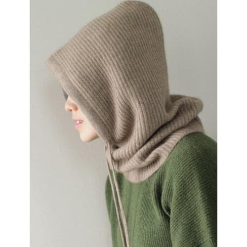 Multi-functional cashmere hat collar warm and easy to use unisex