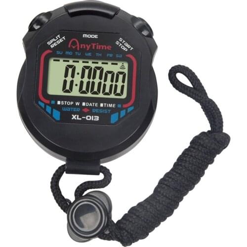 Multifunctional Handheld Digital Chronograph Outdoor Sports Running Training Counter Stopwatch Timer Portable Waterproof Alarm