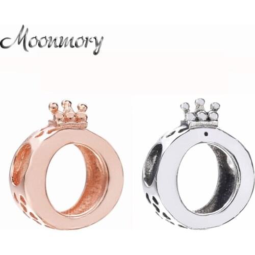 Moonmory 925 Sterling Silver Crown O Charm Original Beads Wholesale Lots Bulk 2018 Autumn Beads Jewelry Making Bracelet