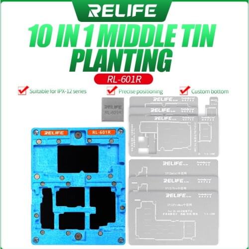 Set of sealing platforms for central board 10 in 1 RL-601R for iPhone X/XR/XS/XS Max/11/11 Pro/11 Pro Max/12/12 Pro/12 Pro Max