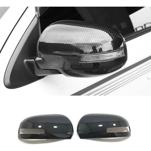 For Mitsubishi Outlander 3 2013-2018 Rear View Rearview Side Mirror Cover Trim ABS Carbon Fiber Sticker Decoration Accessories