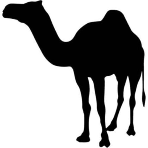 Camel Car Sticker Animal Simple Silhouette Decor Black/silver Waterproof AL537
