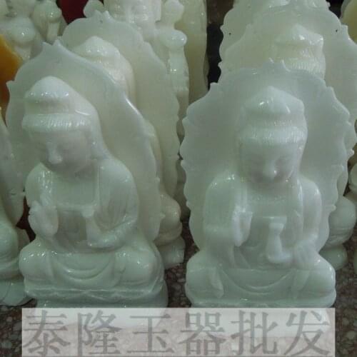 Natural jade Guanyin white marble ornaments sit home accessories factory direct wholesale promotional models models