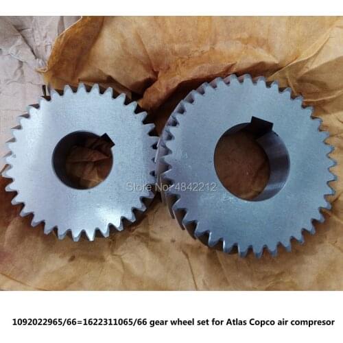Free shipping Genuine gear wheel set driven gear shaft 1092022965/66=1622311065/66 for Atlas Copco screw air compressor parts
